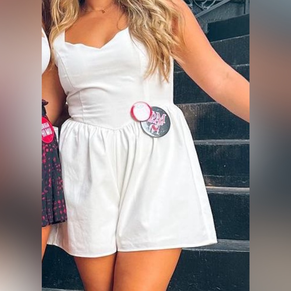 White dress romper